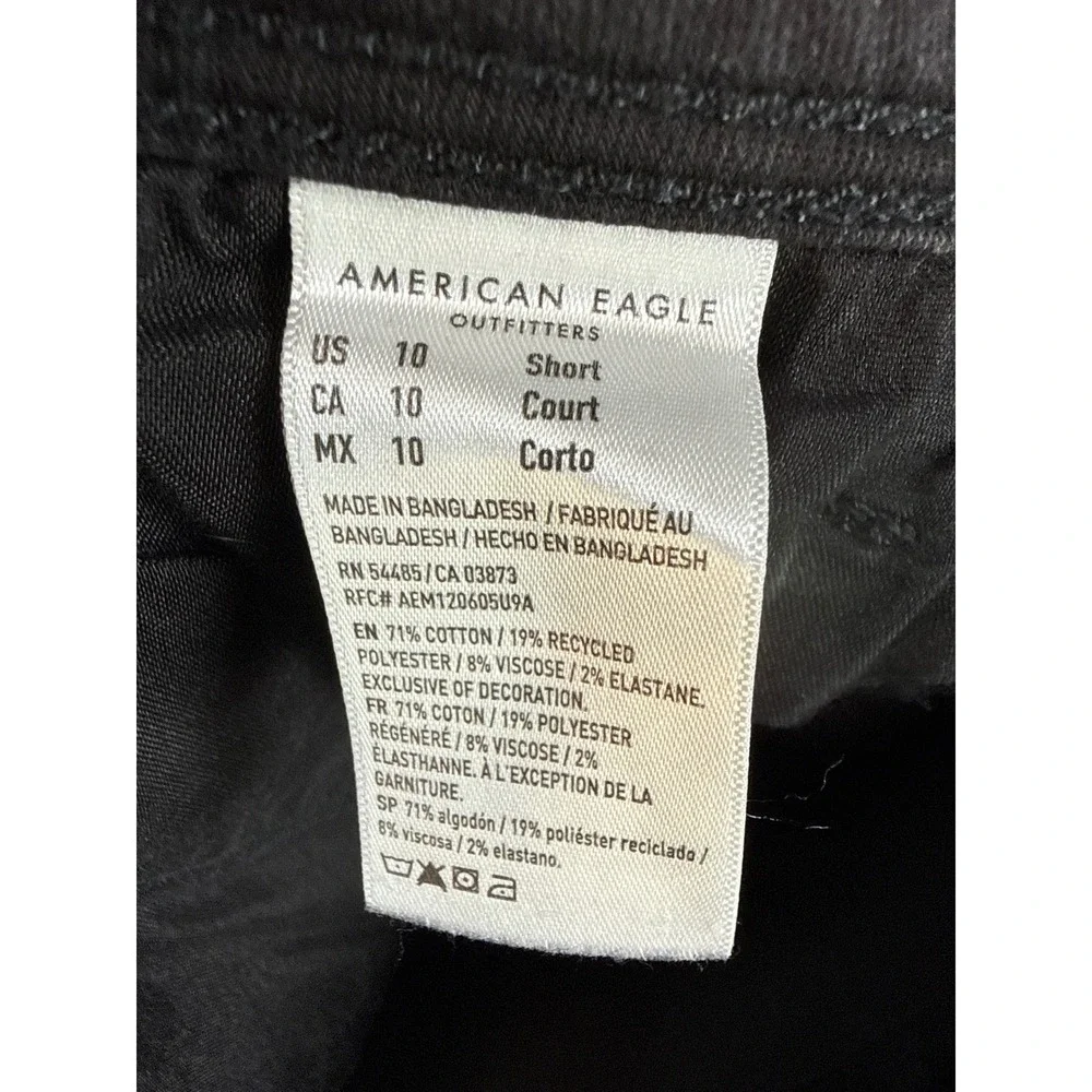 American Eagle Kick Boot Jeans Womens 10 Black Next Level Stretch Travel Country